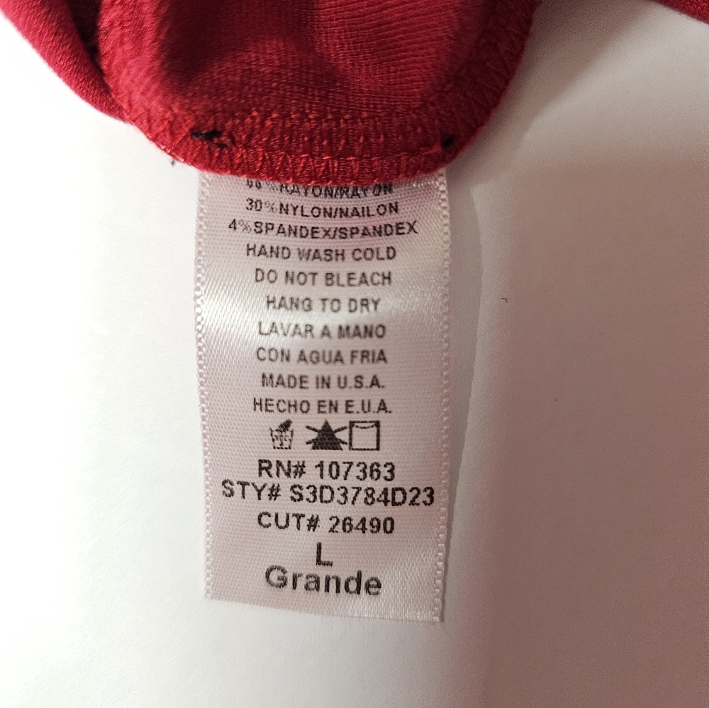 Solemio red bodycon dress size large - Picture 7 of 7
